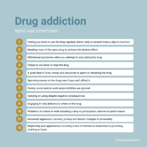 The signs and symptoms that you have a drug addiction